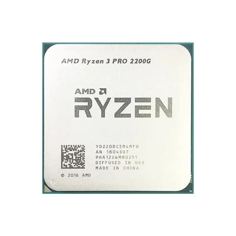 Топ AMD Ryzen 3 PRO 2200G R3 PRO 2200G R3 2200G 3,5 ГГц Б/у четырехъядерный четырехпоточный процессор YD220BC5M4MFB Разъем AM4