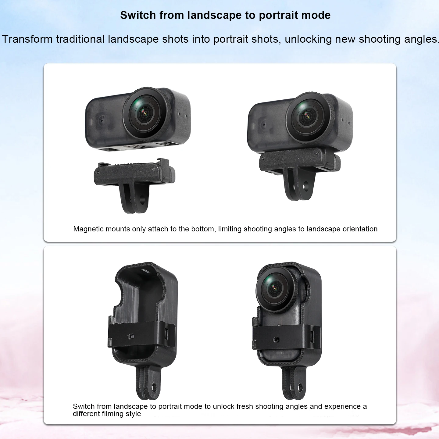 

For dji osmo nano Protective Frame Rabbit Cage Anti Drop Cover Adapter Base Bracket Accessories