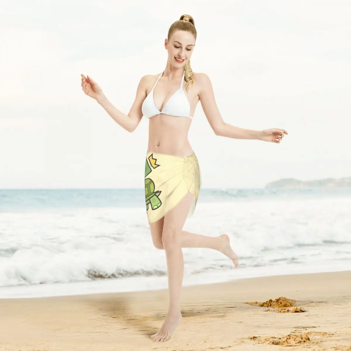 Custom Fairly Oddparents Beach บิกินี่ห่อดูผ่านบิกินี่ชุดชายหาดกระโปรงสั้นผ้าพันคอชีฟองสําหรับผู้หญิง