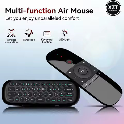 Wechip W1 Air Mouse 2.4G Wireless Keyboard Remote Control IR Remote Learning 6-Axis Motion Sense for Smart TV Android TV Box PC