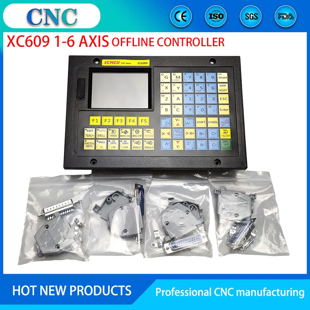 

Sistema de fresado CNC, controlador fuera de línea de 1-6 ejes XC609M, tablero de interrupción, Control de máquina de grabado, p