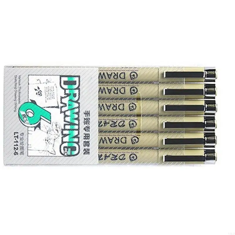 

Y5LB, 6 шт., маркер для рисования, ручка для рисования, ручка для рисования художников, студентов, художников, ручка для эскизов