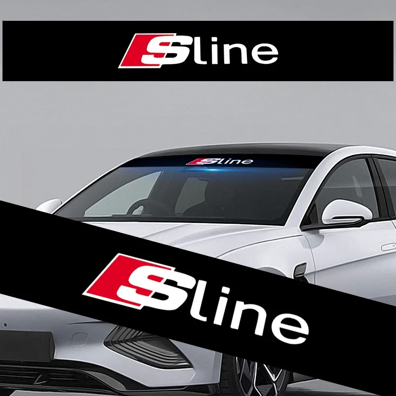 Car front windshield sunshade decorative stickers For Audi Sline S3 S5 S1 S4 S2 S6 RS3 RS4 RS5 RS6 RS8 B8 B6 TT A2 A3 A4 A5