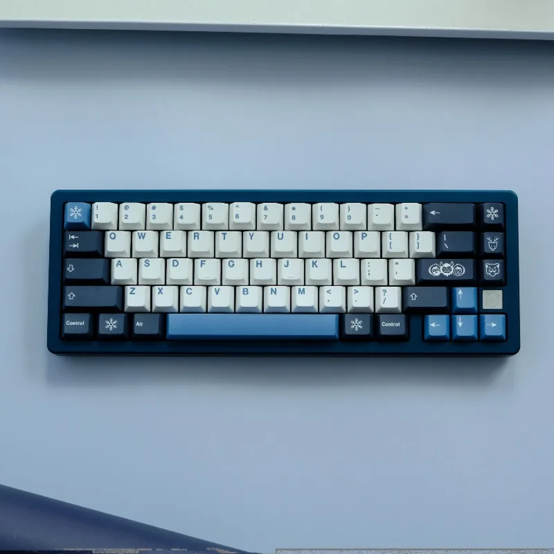 

Арктические круглые колпачки для клавиш из ПБТ, вишневый профиль, сублимационный минималистичный стиль, зимняя милая тема животного, украшение для клавиатуры