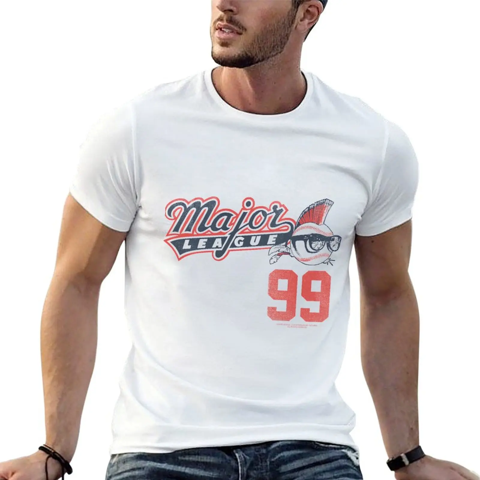 major league 99 brand a transparent T-shirt vintage clothes Aesthetic clothing for a boy mens graphic t-shirts