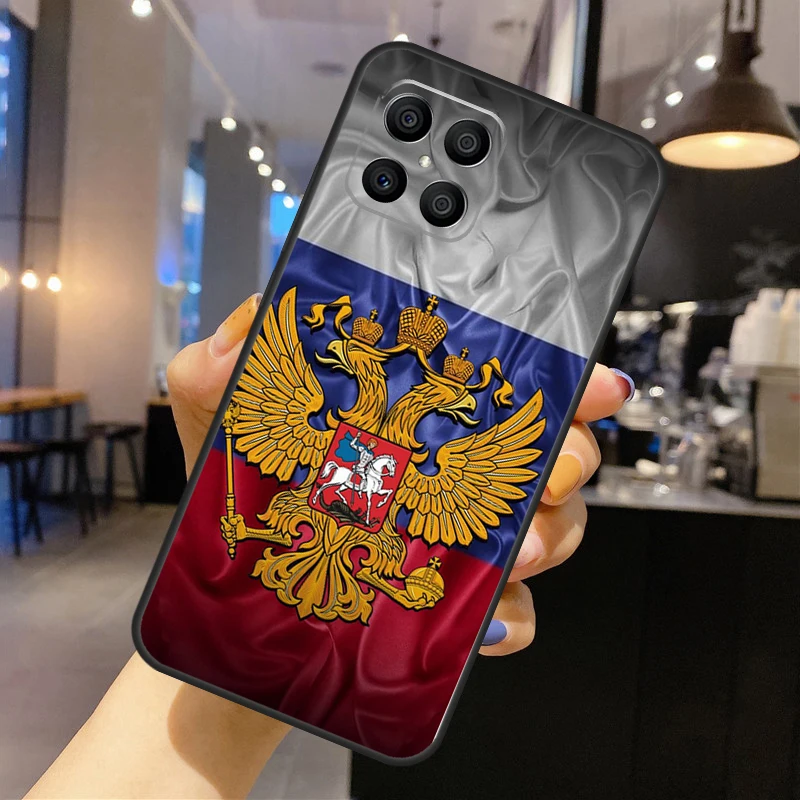 حافظة علم روسيا لهاتف Honor Magic 7 5 6 Pro لهاتف Honor 200 400 Lite 50 70 90 X8a X8b X9 X9a X9b X9c