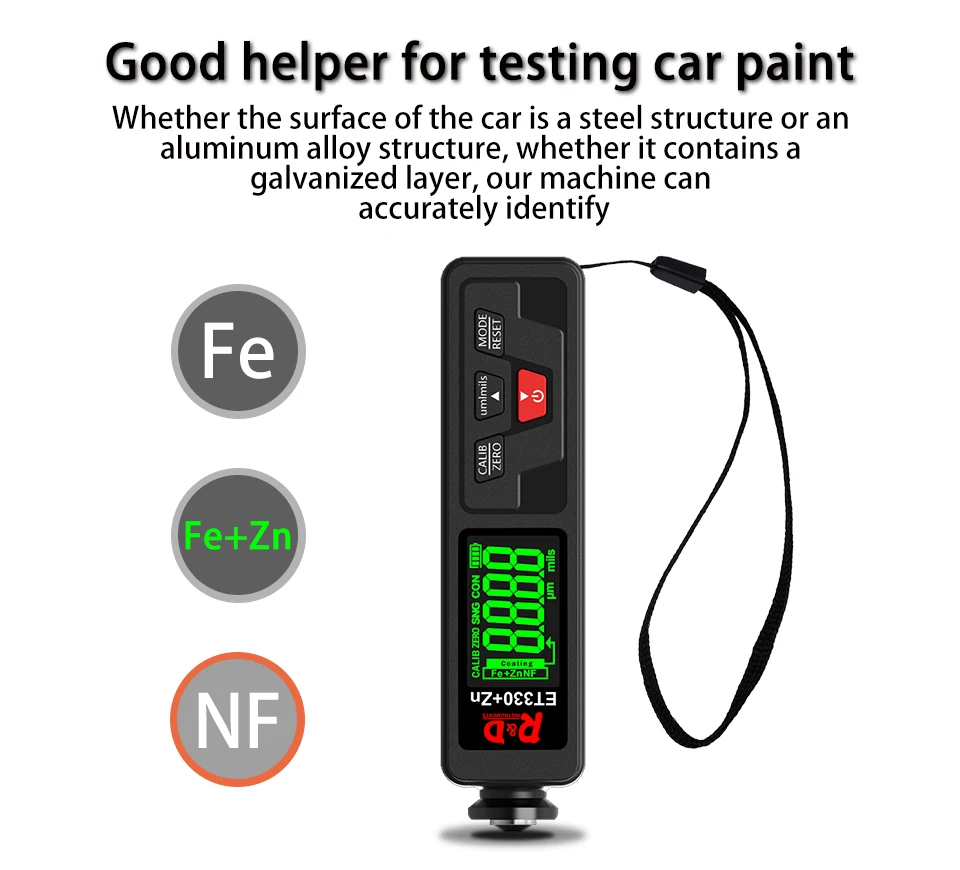 NOYAFA ET330 Lackdickenmessgerät Autolack Tester Meter Autolack Dicke Tester Meter Messgerät