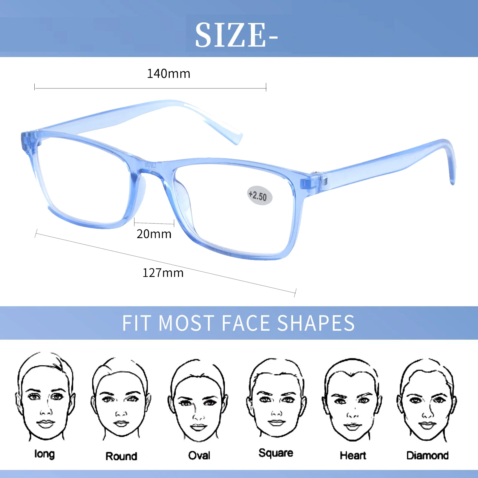 Fashion Reading Glasses Anti-Blue Light Women Men Computer Presbyopia Hyperopia Reading Eyeglasses+1.0+1.5+2.0+2.5+3.0+3.5+4.0