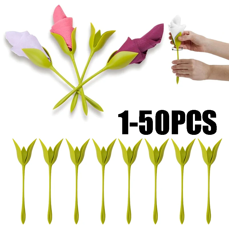 1-20PCS Floral Napkin Caddy Perfect Centerpiece for Wedding Tables Party Events Stylish Everyday Home Dining Decor Accessories