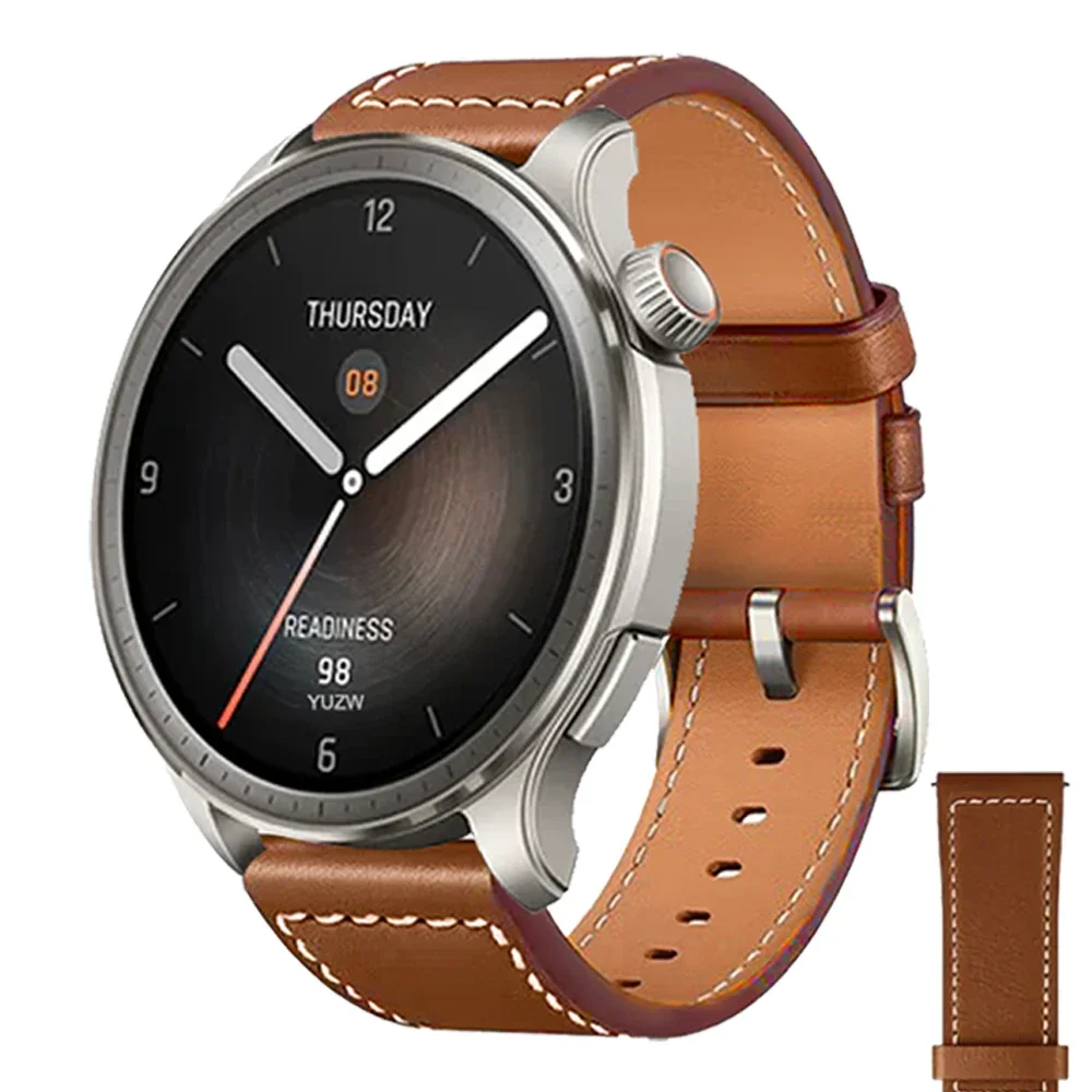 Leather Soft Watchband For Huami AMAZFIT GTR 4 3 mini/GTS 4 3 2e/Active 2 Belt Strap BIP 5 U S Lite CHEETAH Pace 20mm 22mm Bands