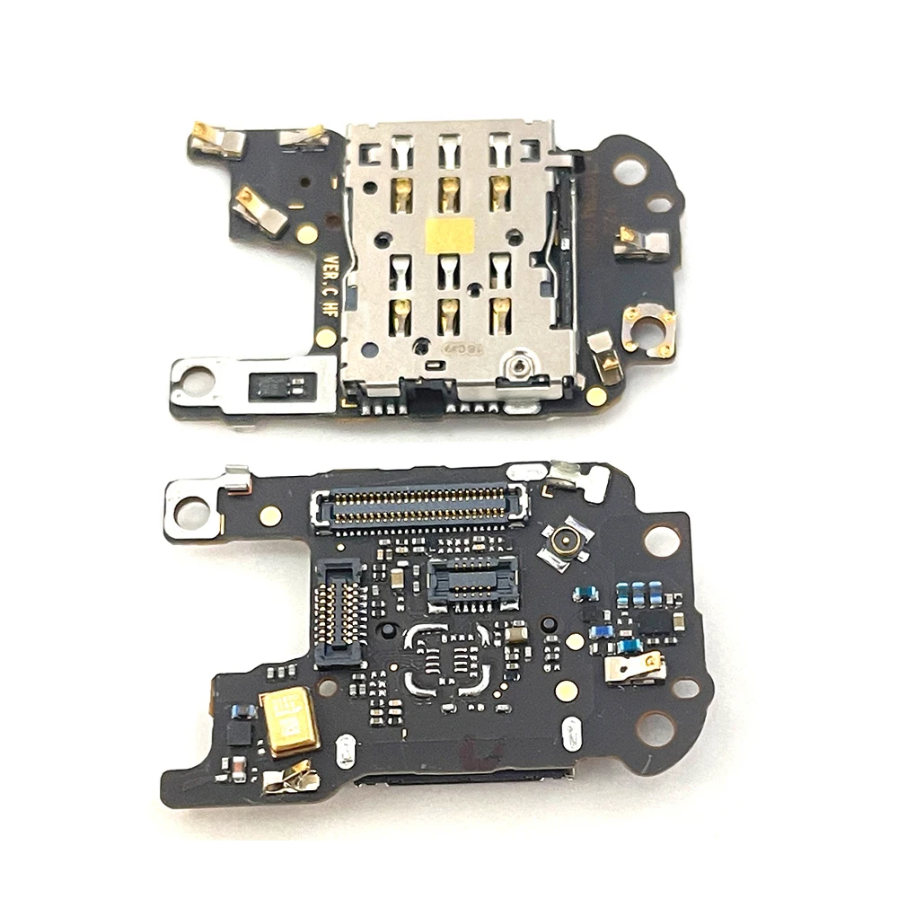 New For Huawei P30 Pro SIM/SD Card Reader SIM Holder Conecction Board with Microphone Replacement Parts