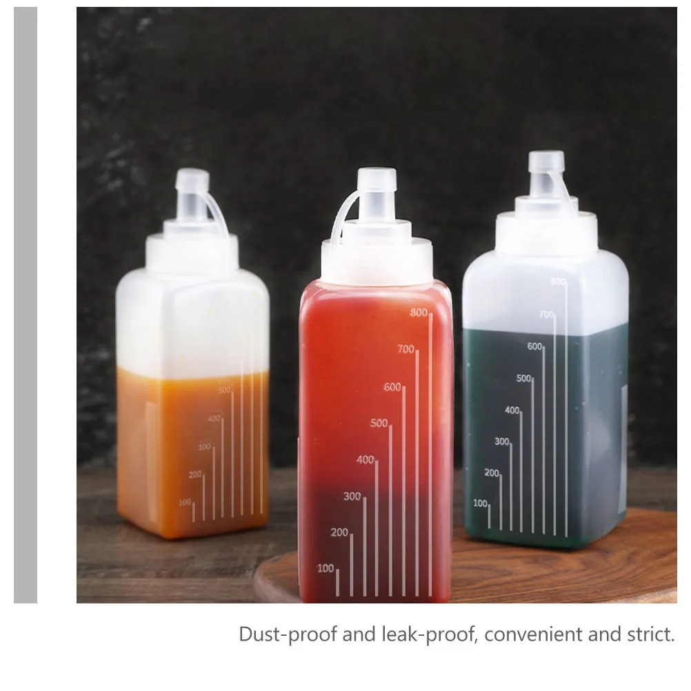 

2Pcs Squeeze Bottles Large Opening Easy Flow Control Salad Dressing Jam Storage Home Kitchen Supplies 141mm Diameter Leak Proof