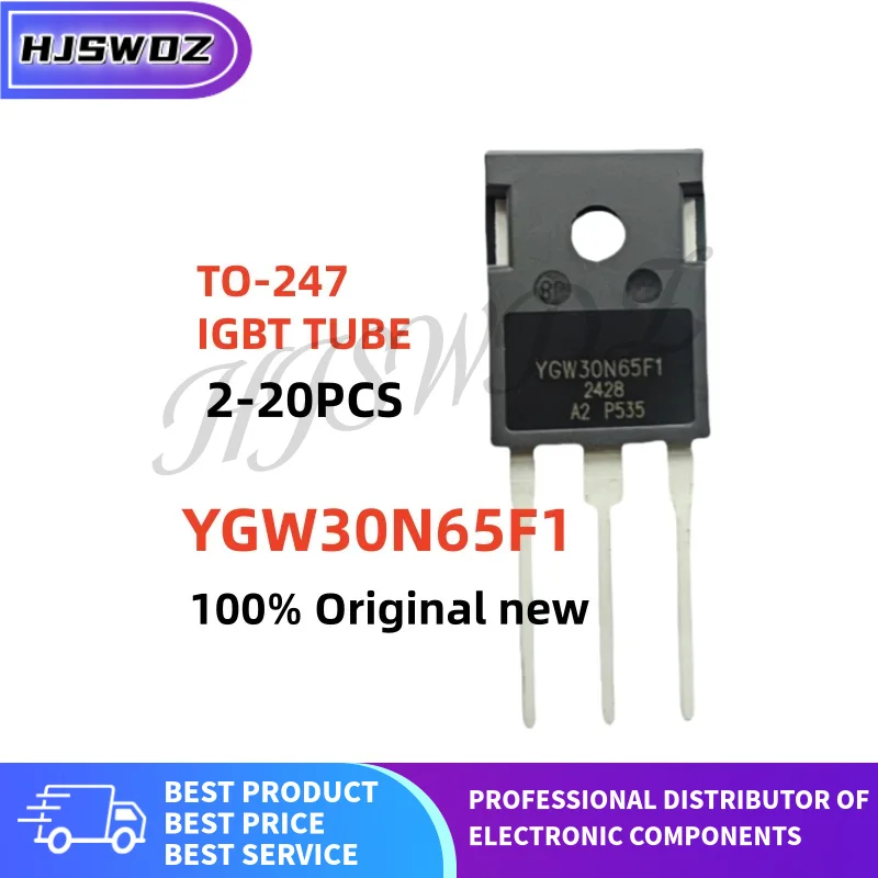 2-5-10-20pcs Original YGW30N65F1 30N65F1 30A 650V TO-247 IGBT tube for Welding Machine