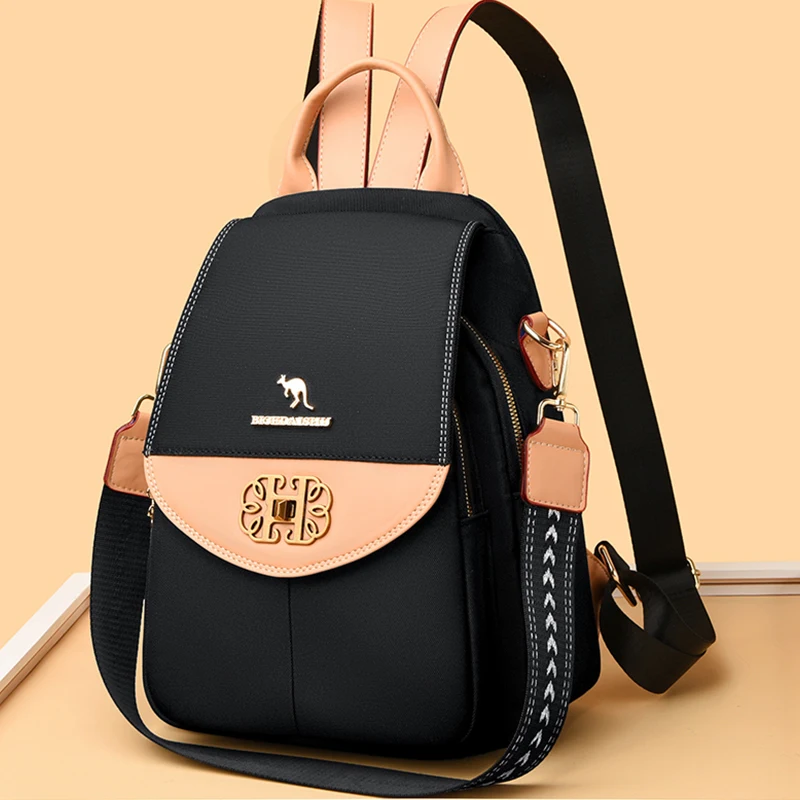 2024 Luxury Designer Women\'s Backpack Fashion Trend Color Matching Women\'s Single Shoulder Bag Multi functional Travel Bag Sac