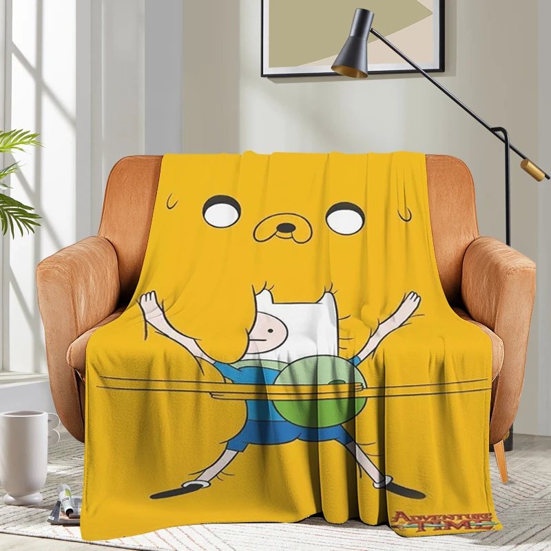 

Fluffy Soft Blankets for Winter Warm King Size G-Adventure Time Microfiber Bedding Fleece Camping Custom Decorative Sofa Blanket