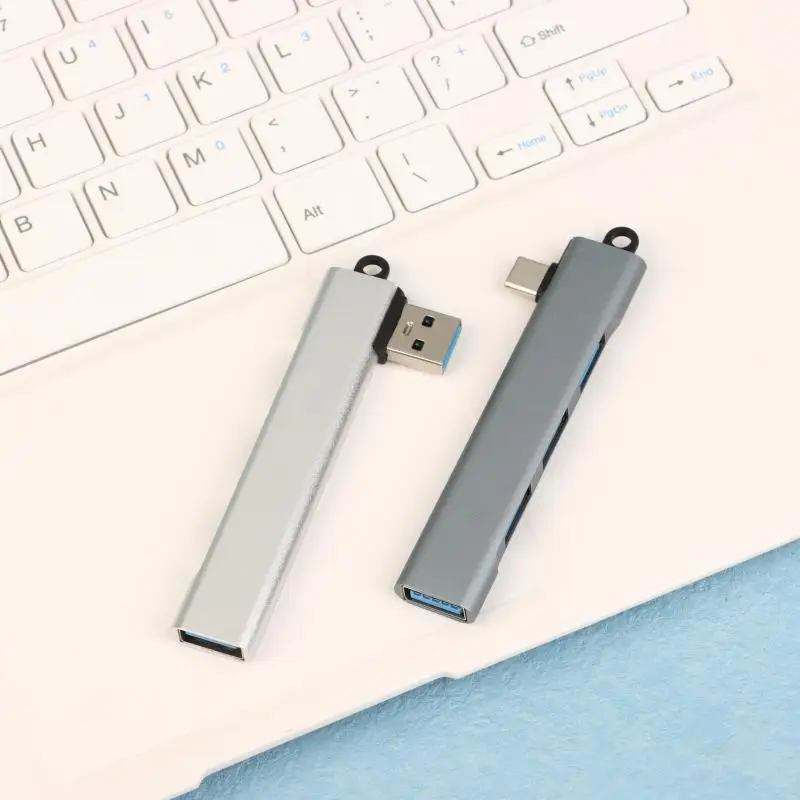 1 шт., аксессуары для ПК, компьютера, 4-портовый концентратор USB 3.0, высокоскоростной разветвитель типа C, 5 Гбит/с, многопортовый концентратор, 4 порта USB 3.0 2.0