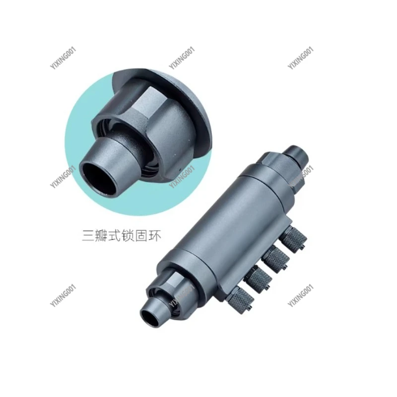 Aluminum Alloy Titration Splitter with 4 Independent Heated Heads External Outlet Check Valves for Precision Liquid Distribution