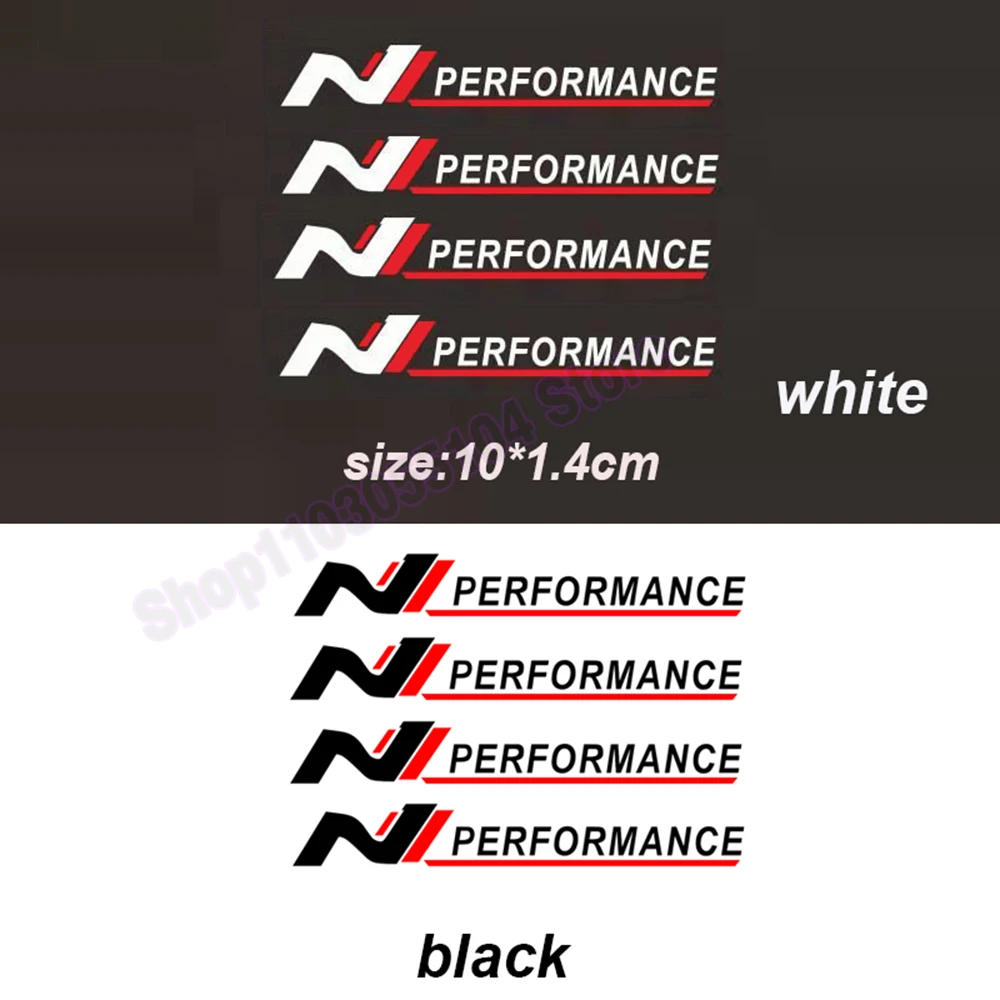 4pcs N performance Car Wheel Rim Sticker For Hyundai Creta Azera Eon Kauai i10 i20 i30 i40 ix35 Veloster auto Accessories