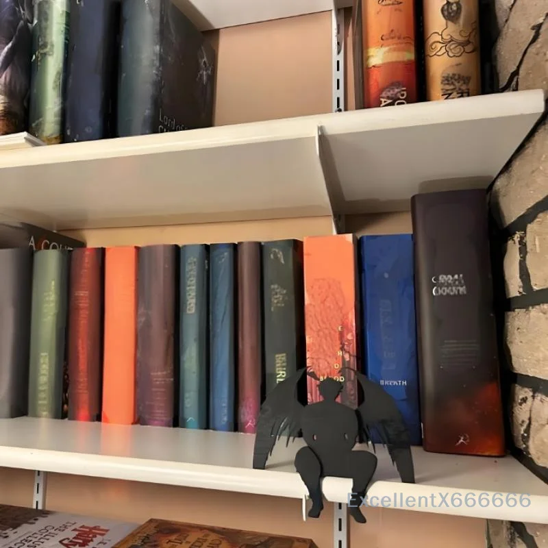 สีดําSilhouette Angelรูปปั้นไม้ตกแต่งสํานักงานBookendชั้นวางDecorเหมาะสําหรับบ้านและพื้นที่ทํางาน