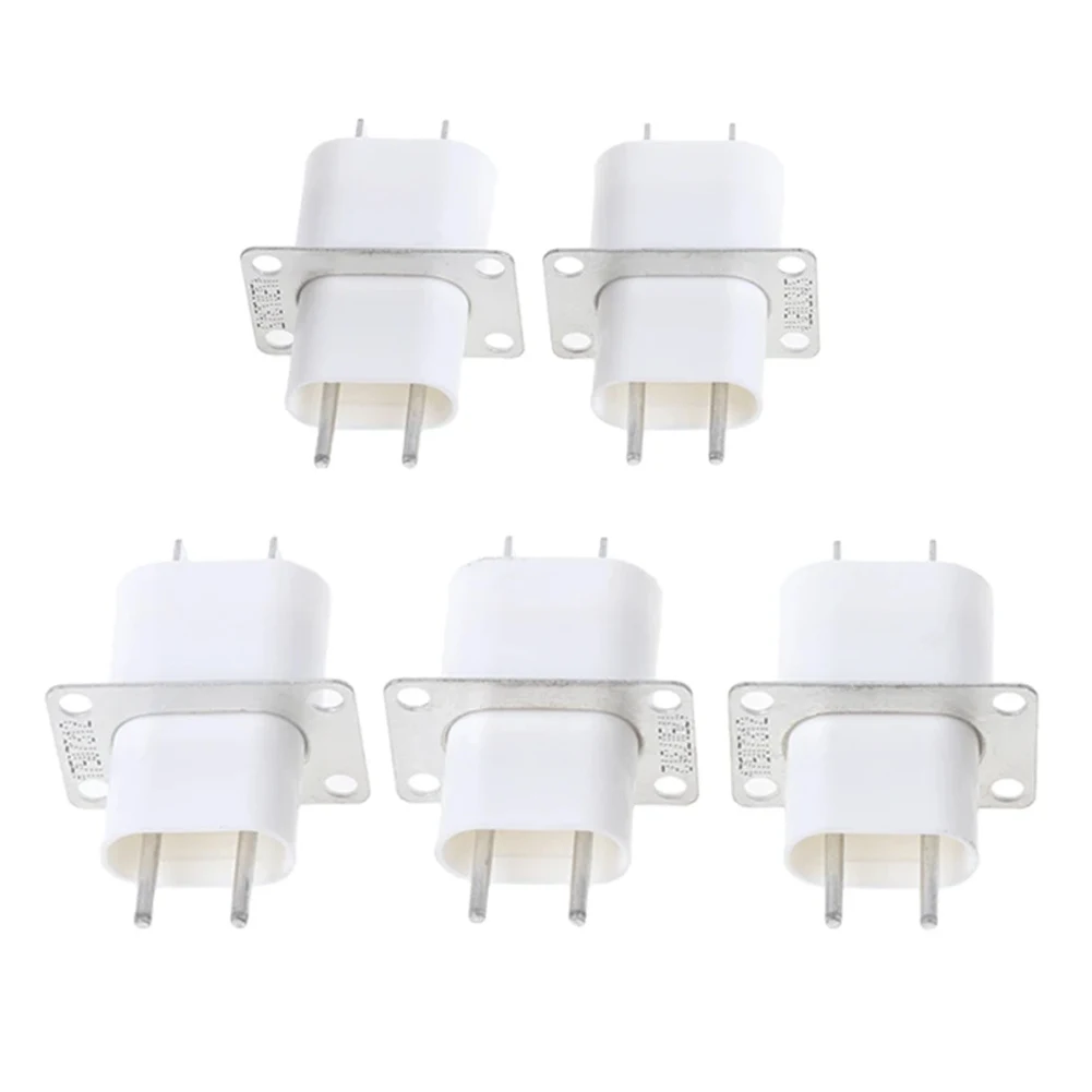 5/10Pcs Electronic Microwave Oven Magnetron Plug 4 Filament Pin Sockets Converter Magnetron Terminal Connector with Capacitor