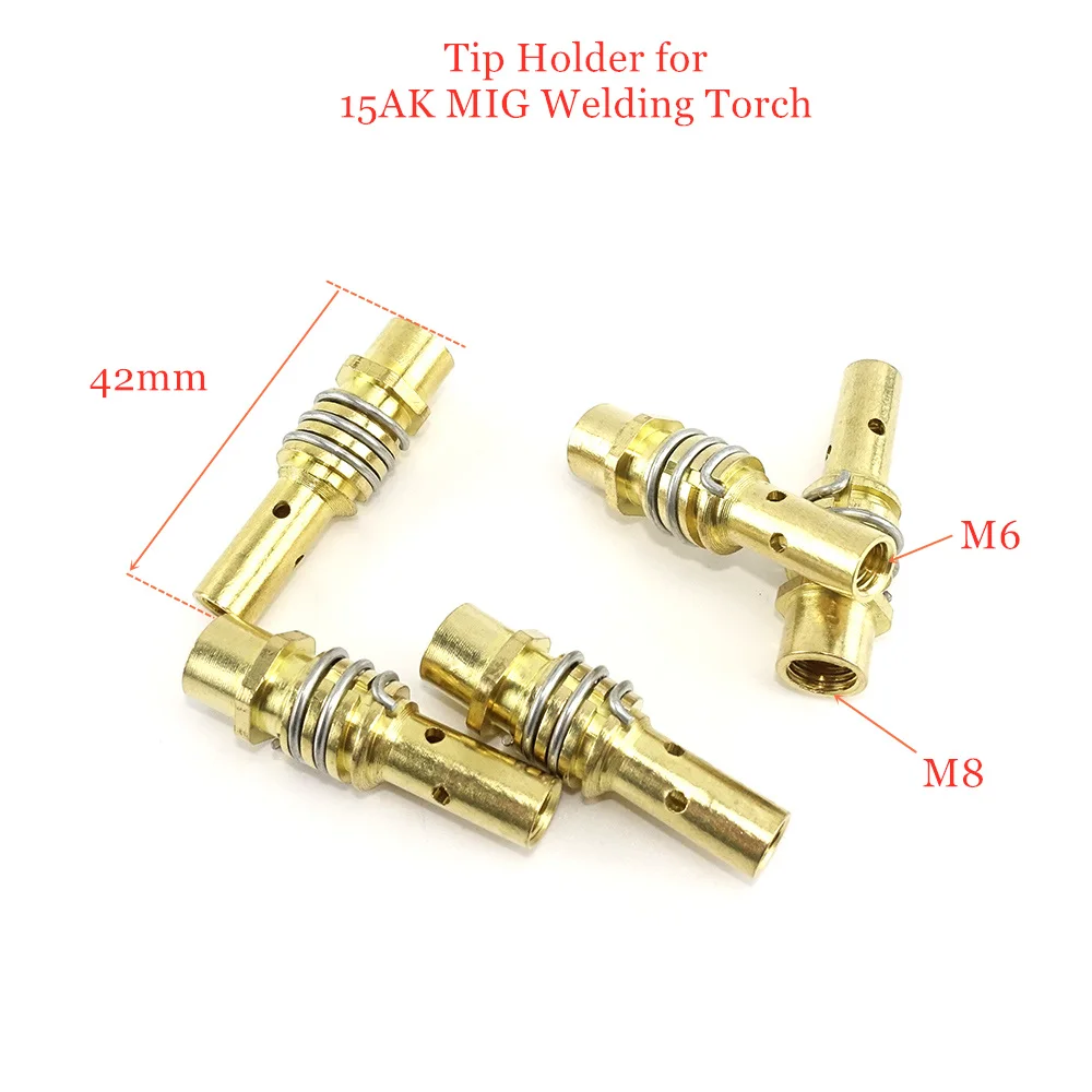 Imagem -06 - Mig Tocha e Arma Consumíveis 15ak Bocal de Gás Pontas Suporte para Máquina de Solda Mig e Mag 30 Pcs