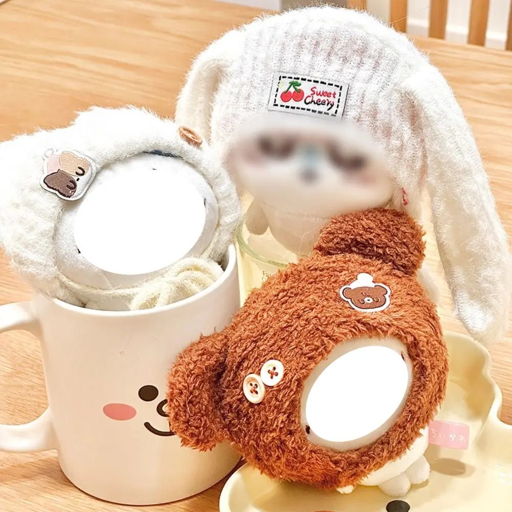 Cartoon Bear Rabbit Ears Doll Hat Cute Lovely Cat Animal Ears Cap Doll Hat 10cm Cotton Doll Clothes Doll Accessories Toys Gift