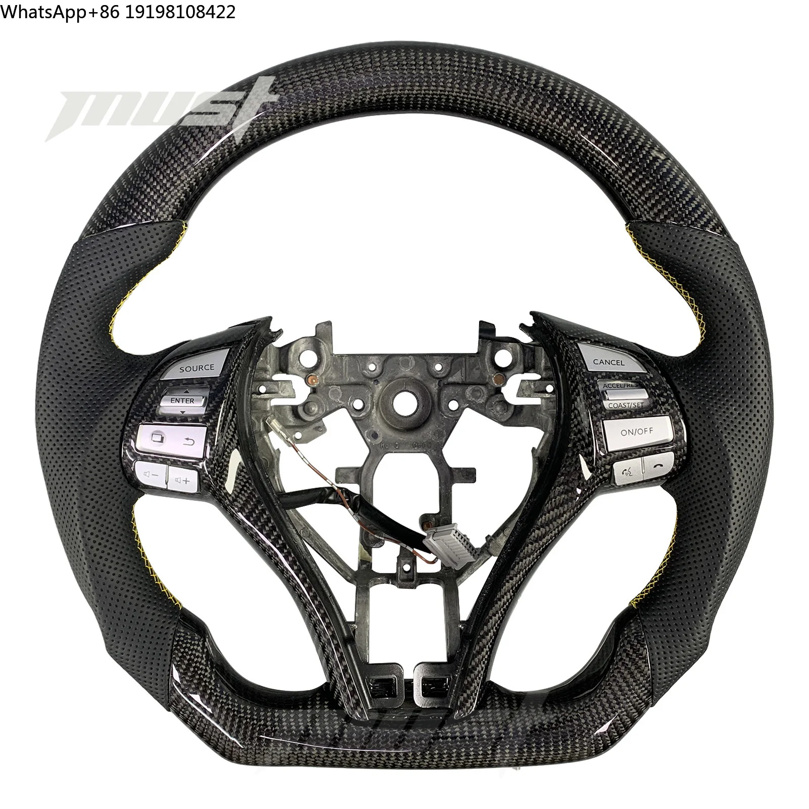 

Руль из настоящего карбона для Nissan X-Trail, Rogue, Altima, SR, Pulsar, NP300, Navara 2013-2016 годов, тюнинг, индивидуальный дизайн