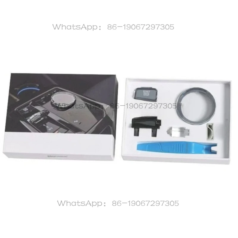 Applicable To 2024 2025 New BMW I5/5 Series  Start Knob 4-piece Set Artificial Crystal Glass Paddle Button Knob