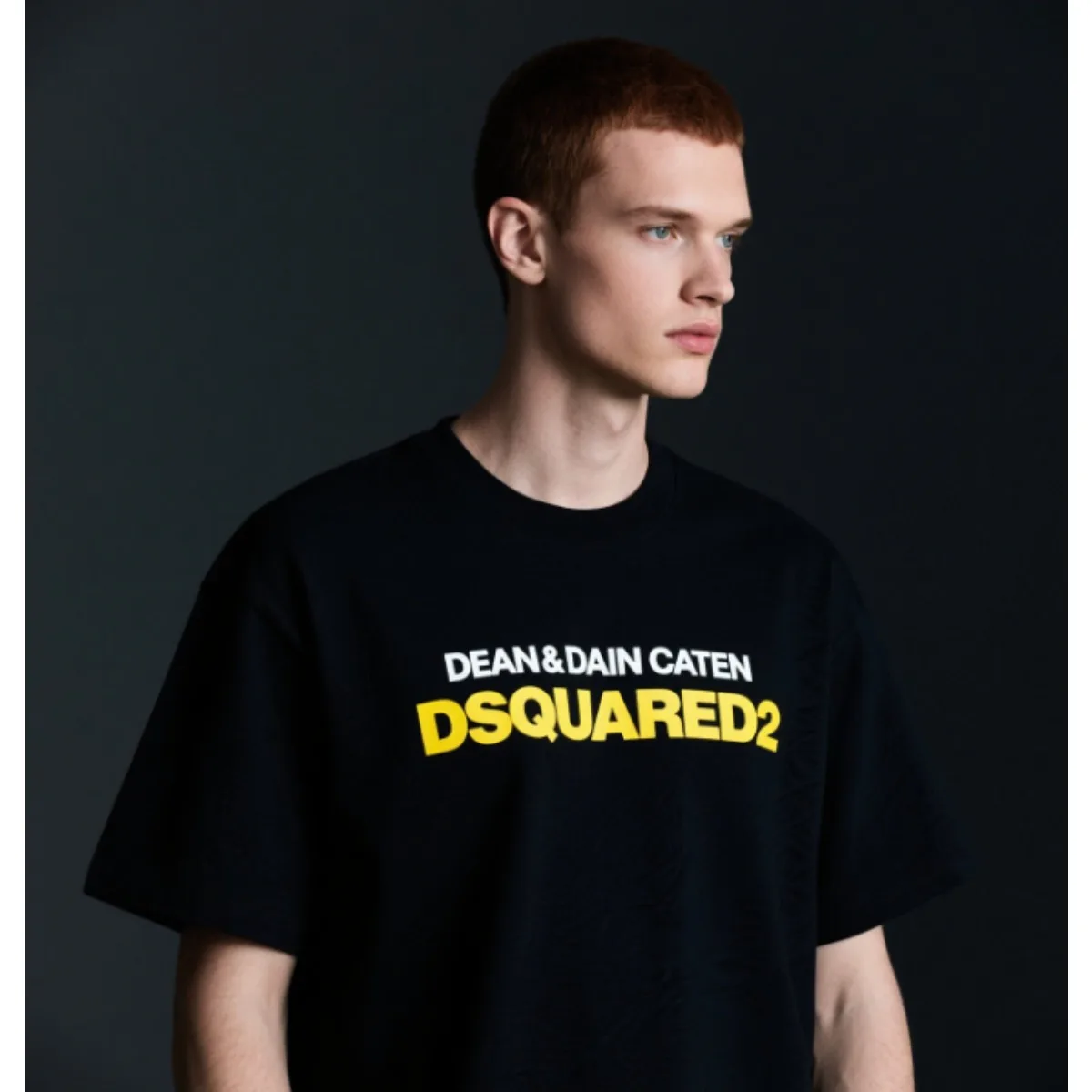 

2025 DSQ2 Trendy Men's Loose Short Sleeve T-shirt Breathable Sweat Absorbent Casual Wear for Couples All Seasons Cotton Tee