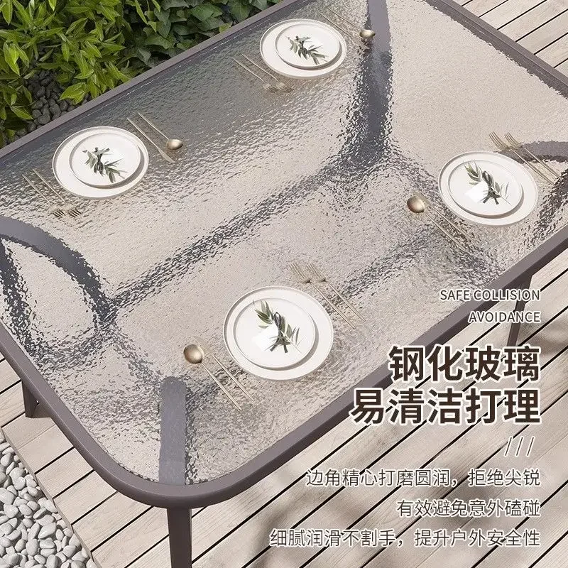 Outdoor tables and chairs Garden Outdoor courtyard Balcony Leisure rattan cafe Drinking tea Waterproof sunscreen Coffeechair co