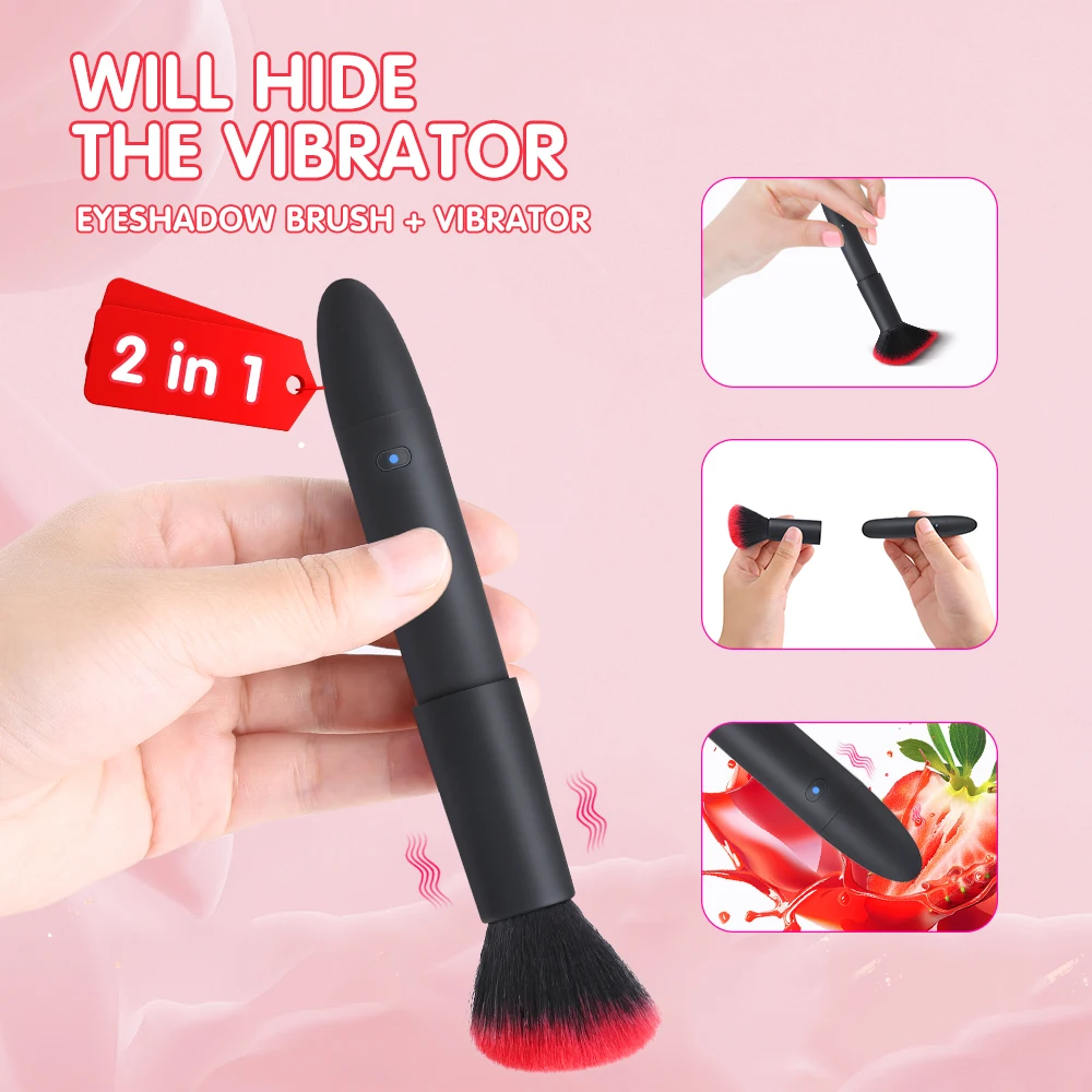 Makeup Brush Vibrator for Women Clit Vagina Stimulator AV Magic Dildo Wand Bullet Vibrator Female Masturbation Massager Sex Toys