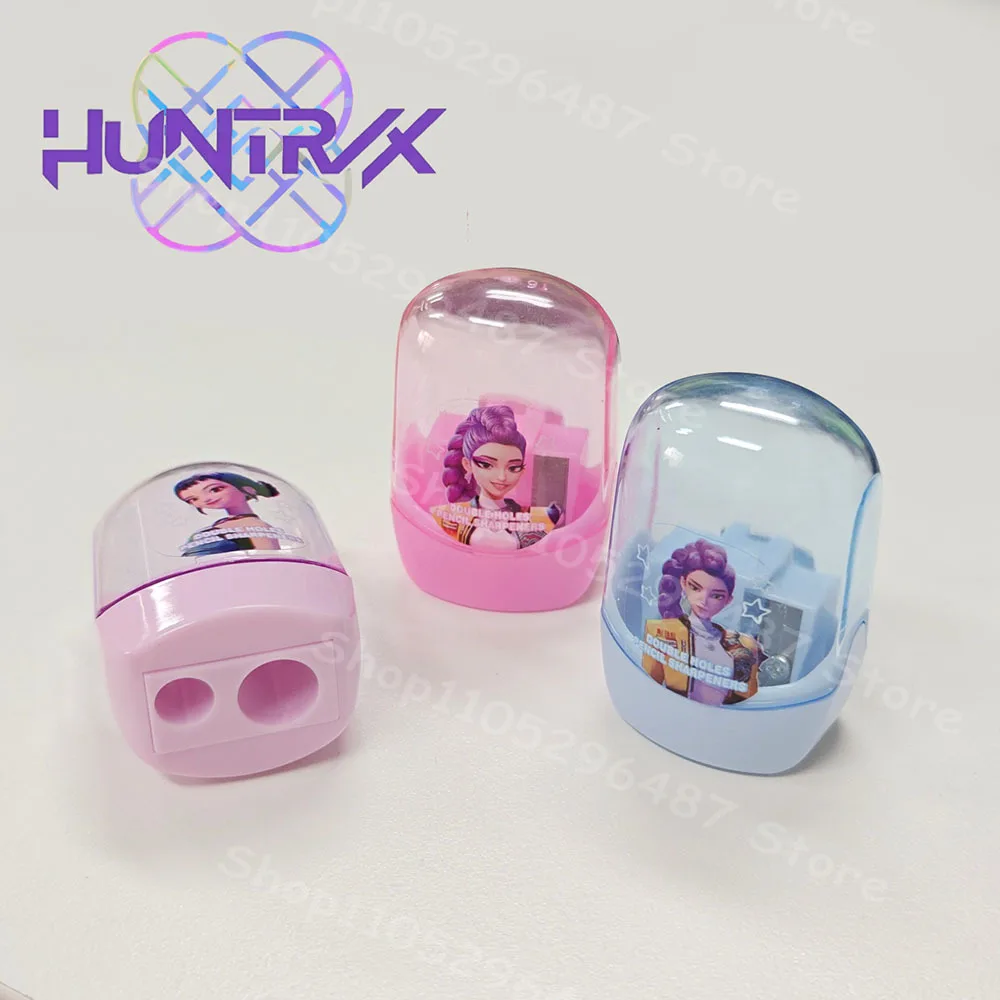 Taille-crayon Kawaii aléatoire (1 pièce) - Anime Kpop Demon Hunters - Double trou - Cadeau de papeterie pour étudiants