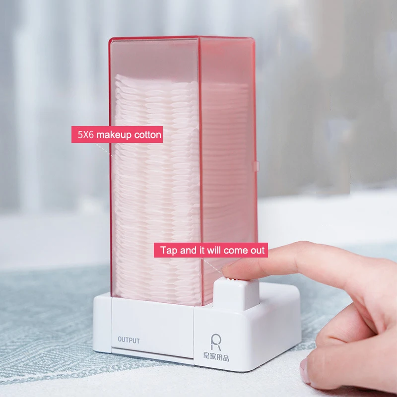 Automatic Cosmetic Cotton Box Press Type Dustproof Makeup Remover Cotton Pad Storage Dispenser Home Gadgets