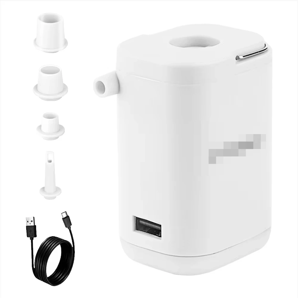 

Tomshoo Mini Electric Air Pump 4-in-1 Portable Camping Air Pump w Light Built-in Power Bank Quick Inflate Deflate Tiny Pump