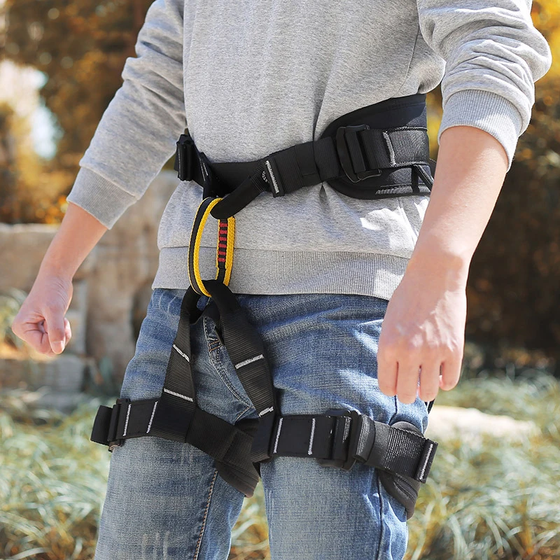 Adjustable Waist Climbing Harness Half Body Harnesses for Fire Rescuing Caving Rock Climbing Rappelling Tree Protect