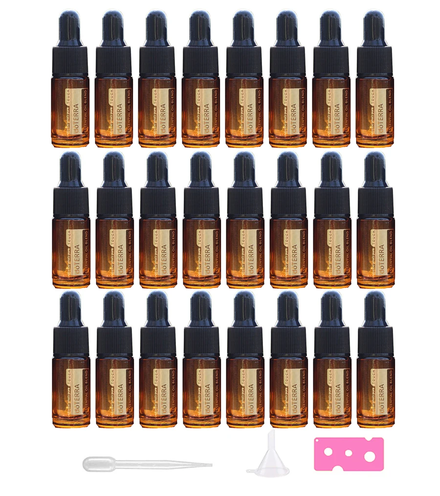 

24pcs/lot 5ml Amber Glass Dropper Bottle Empty Essential oil Bottle Jar Mini Brwon Perfume Bottle With Pipette For Aromatherapy