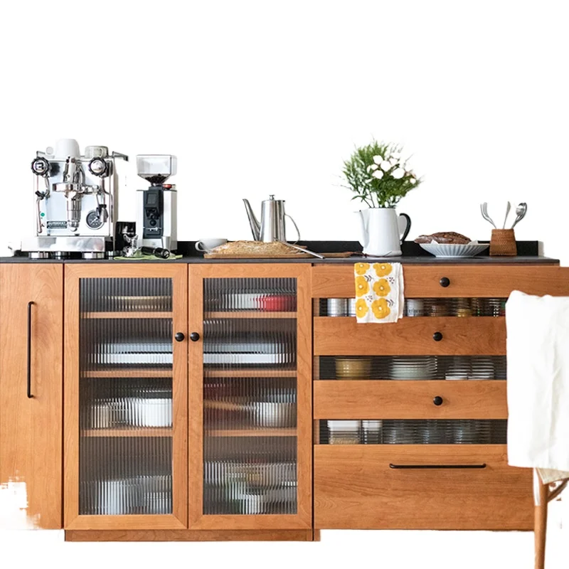 

Rock slab coffee cabinet storage antique solid wood tea cabinet small apartment floor