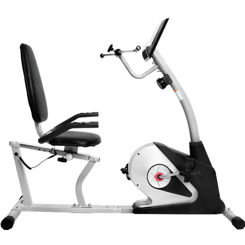 Reclined Magnetic Exercise Bike Silent Elderly Rehab Pedal Trainer Home Upper Lower Limb Workout Fitness Cycling Equipment