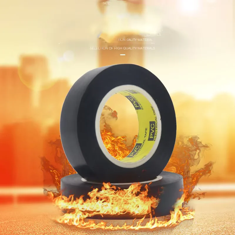 10M1Roll Black Flame Retardant Electrical Insulation Tape Strong Adhesive Wire Harnes Tape for Electrical Wiring Waterproof Tape
