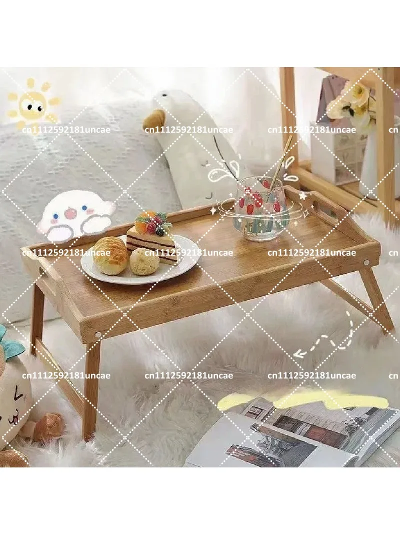 Portable Bamboo Bed Tray for Breakfast, Laptop, Reading, Gaming Folding Table Desk