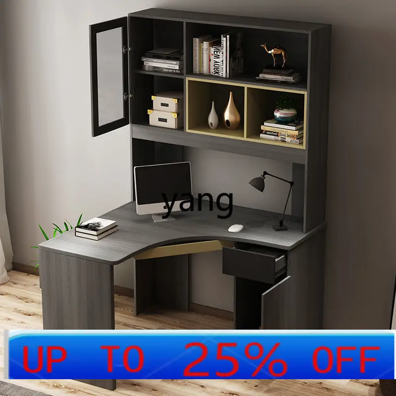 

LH Modern Right Angle Desk Simple One-piece Corner Bookshelf Bedroom Desktop Computer Desk