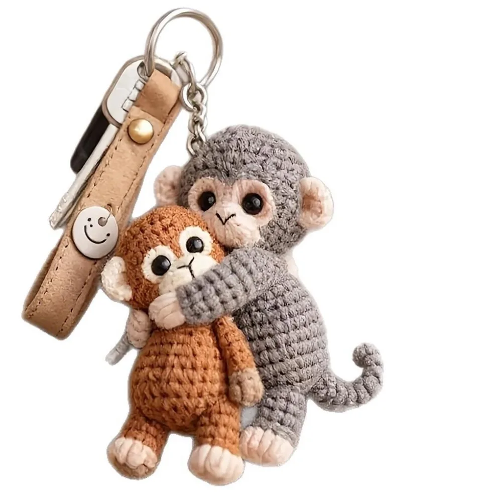 Acrylic 2D Flat Pendant Embrace Monkey Suitable Decorations Couple Backpack for Various Holiday Gift Jewelry Accessories Gift