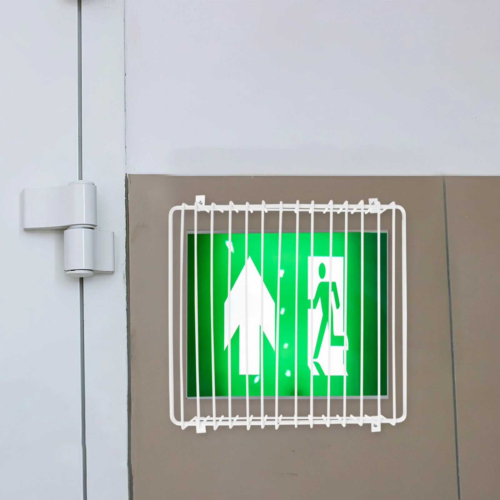 

Emergency Light Safety Barrier Impact Resistant Clear Visibility Indoor Outdoor Use Wire Guard Emergency Light Damage Prevention