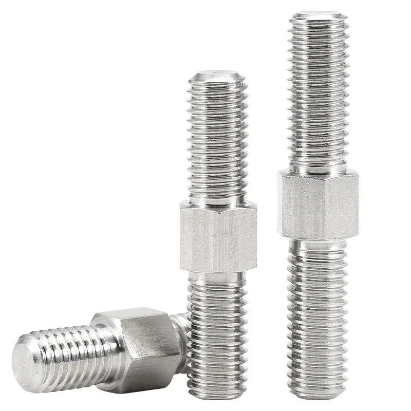 M3~M16 Double End Studs Bolt Left and Right Thread Screw Rod 304 Stainless Steel Positive Negative Thread Bar Stud Bolts Screw