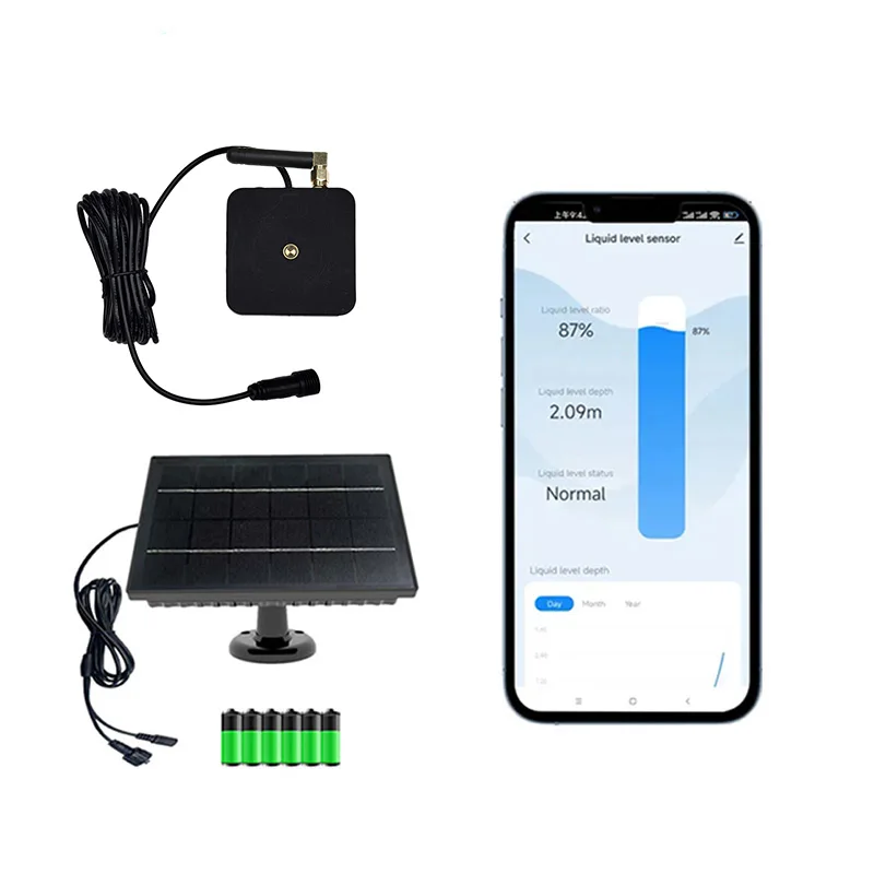 TLC2502-WF-S Graffiti Intelligent Automatic Water Pump Controller Water Level Sensor Wifi Solar Ultrasonic Liquid Level Monitor