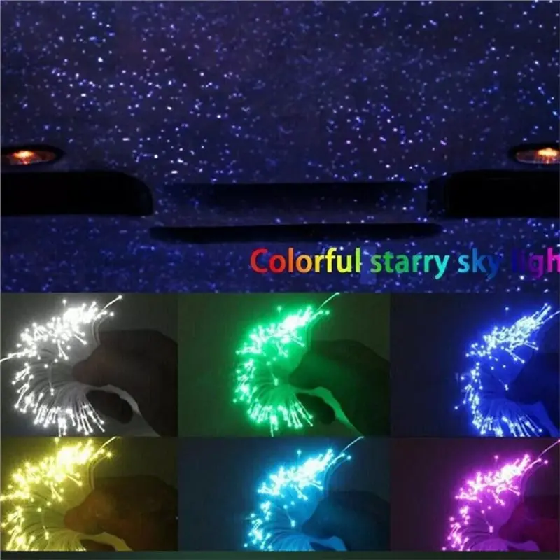 Ingenious-Car Starry Sky Light Auto Fiber Optic Lights Atmosphere Lamp Music Control Ceiling Lights RGB Car Styling DIY 500Pcsx3