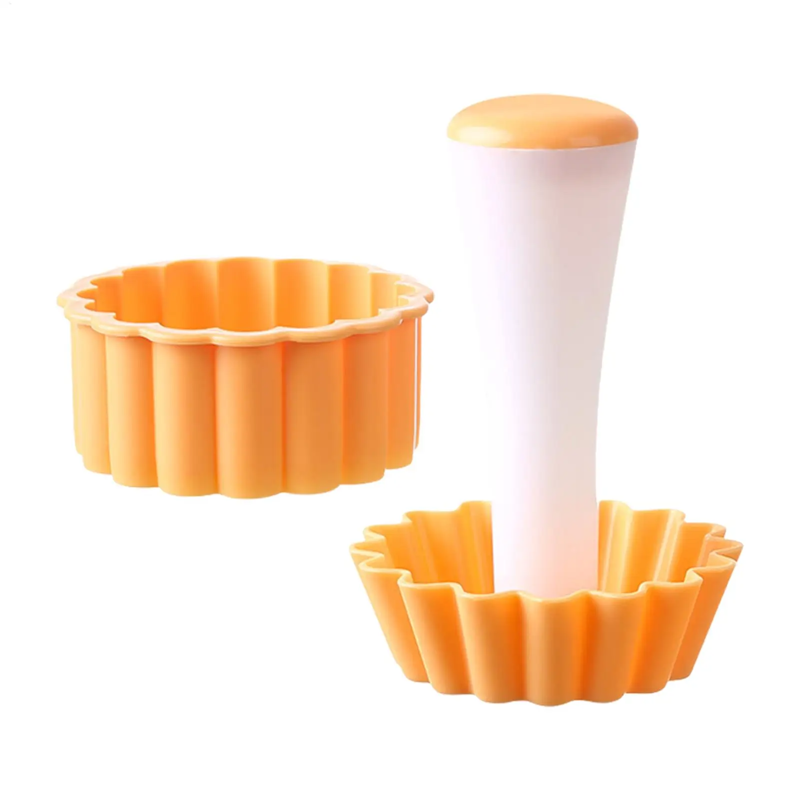 Tart Tamper Set Egg Tart Mold Double Side Tart Tamper Pastry Shaped Pusher For Baking Eggtart Pies Cake Kitchen Gadgets Tools ﻿