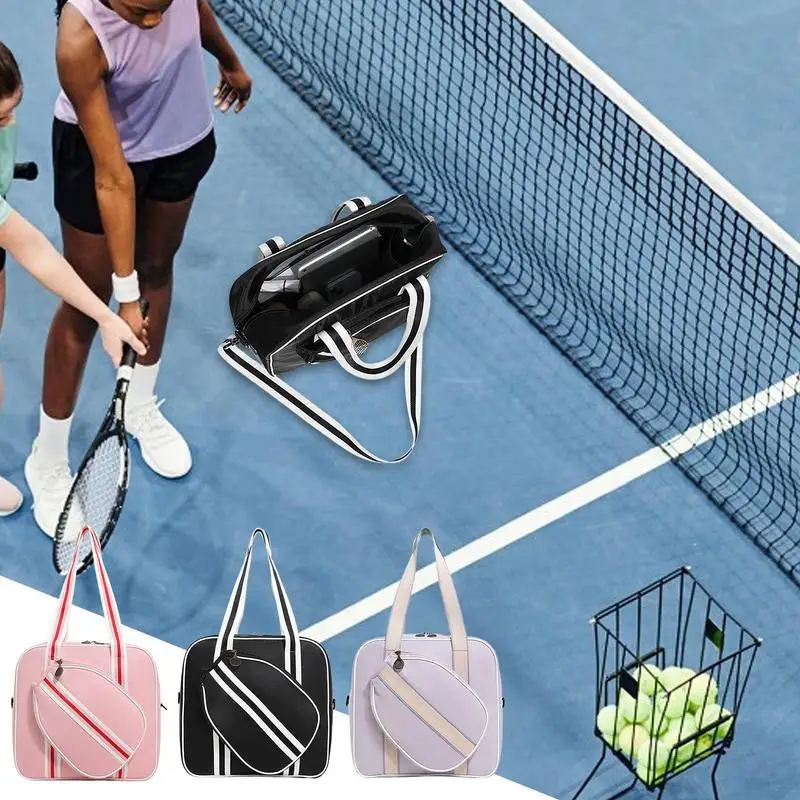 Tennis Shoulder Bag Tennis Gear Bag Waterproof Tennis Gear Bag Large-Capacity Racket Carrying Bag With Carrying Strap Practical