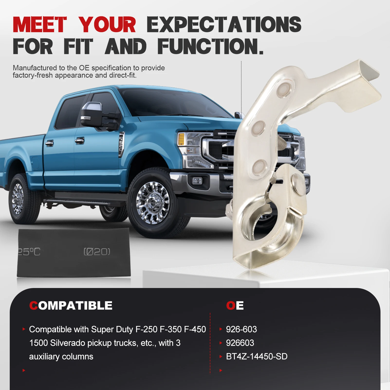 

926-603 926603 Positive Battery Terminal for Super Duty F-250 F-350 F-450 1500 Silverado Pick Up Trucks with 3 Auxiliary Posts