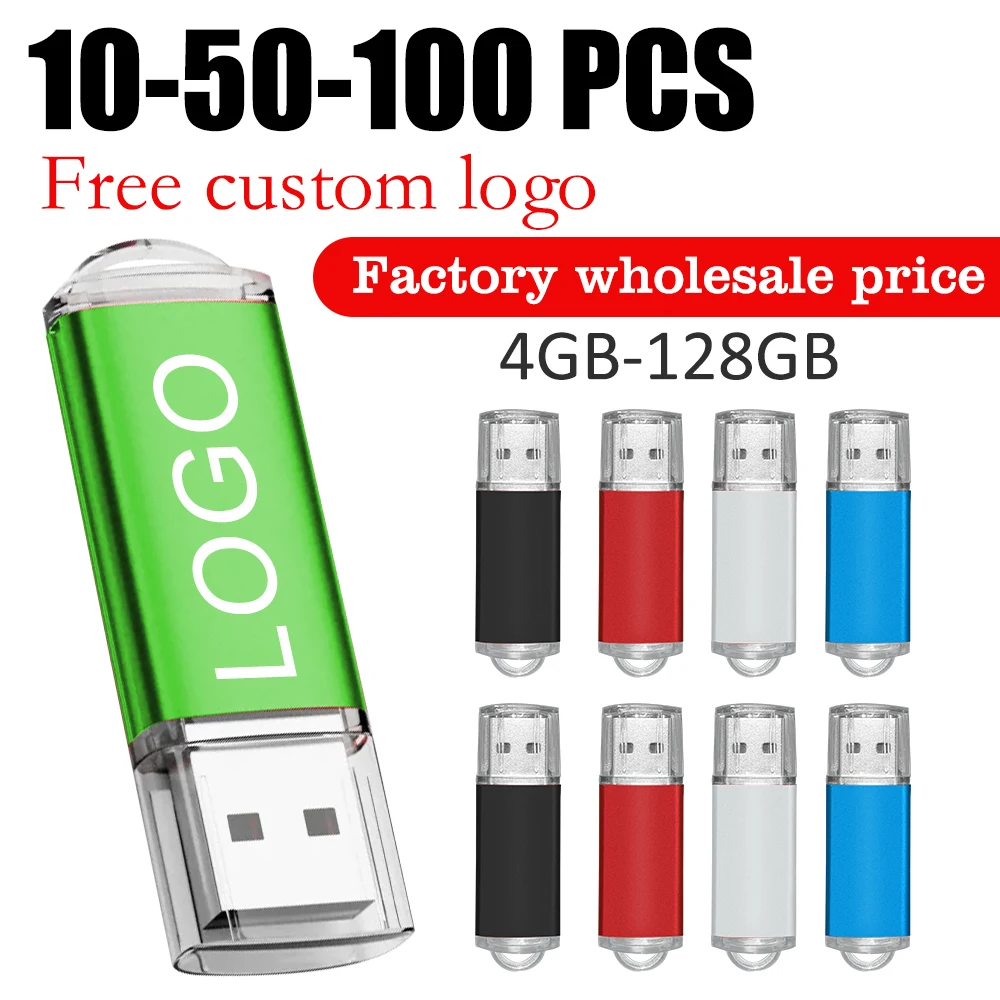 

Wholesale 10/50/100 Pack USB Flash Drive Memory Stick Pendrive Thumb Drive Lot 1GB 2GB 4GB 8GB 16GB 32G 64GB Memory Flash Disk